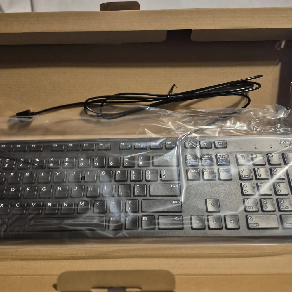 Dell Black Wired by USB Cord Keyboard New